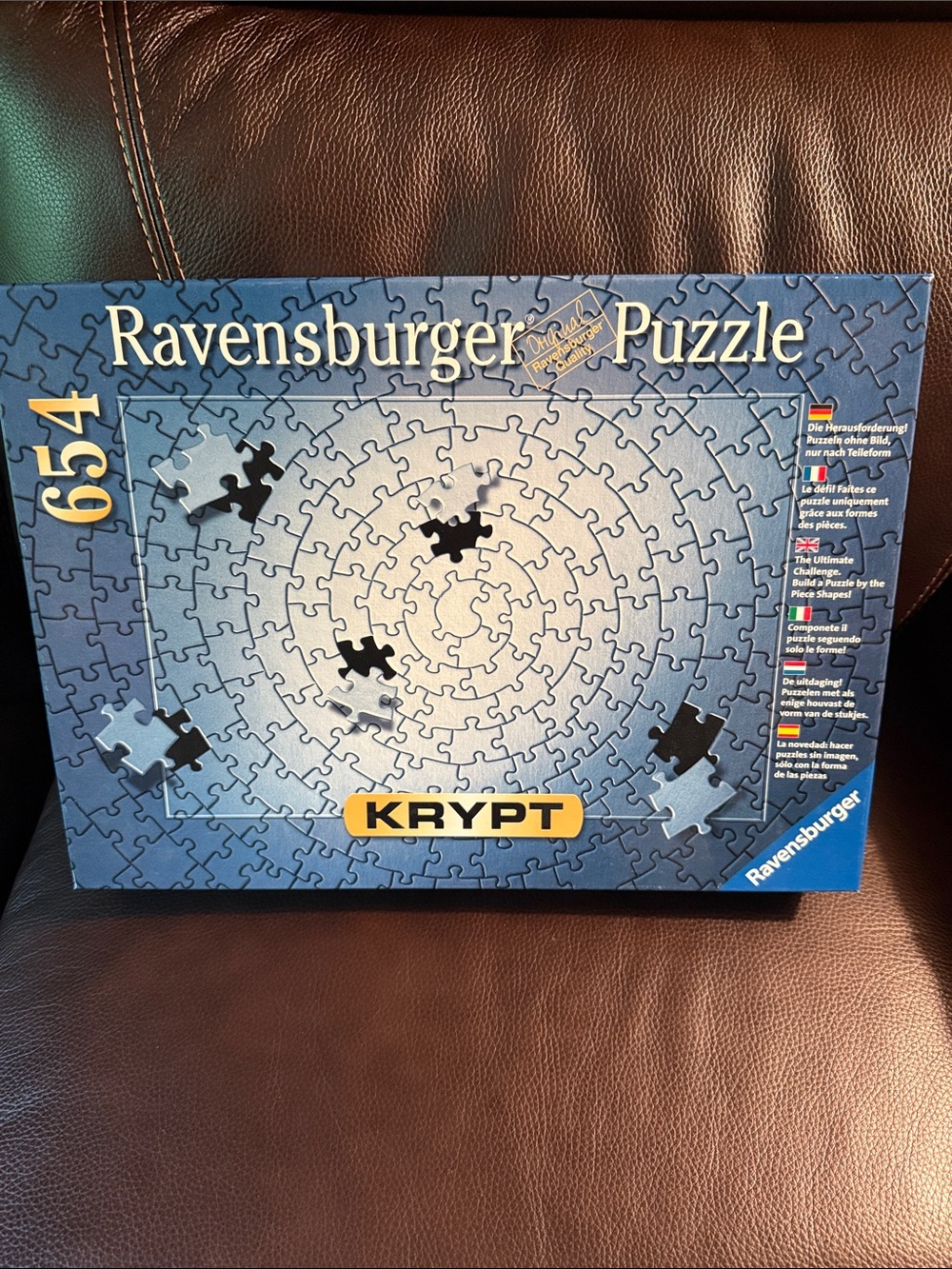 Ravensburger  Krypt silver jigsaw Puzzle 654 pieces.  Excellent condition